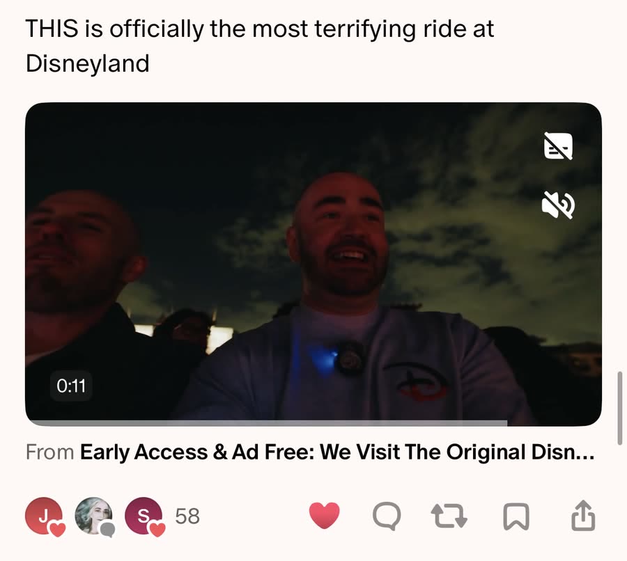 A Quip sharing a Clip from a theme park ride video