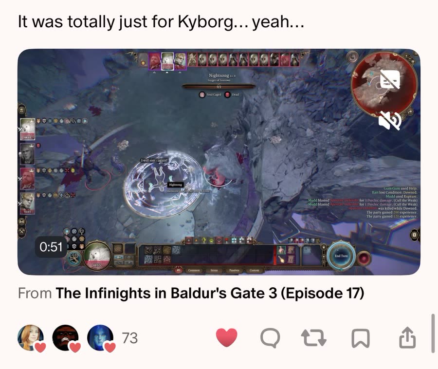 A Quip sharing a Clip from an actual-play tabletop episode